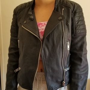 Burberry leather jacket